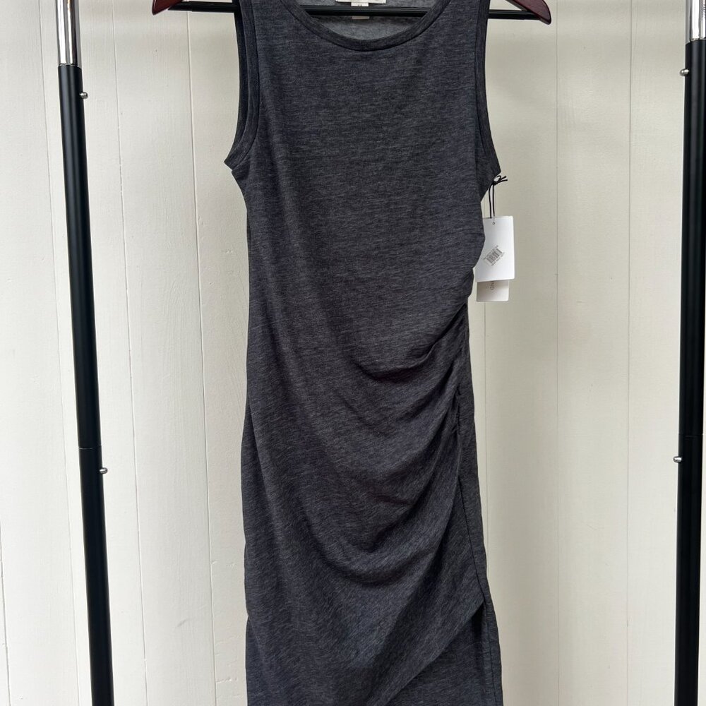Treasure & Bond Charcoal Heather Grey Midi dress